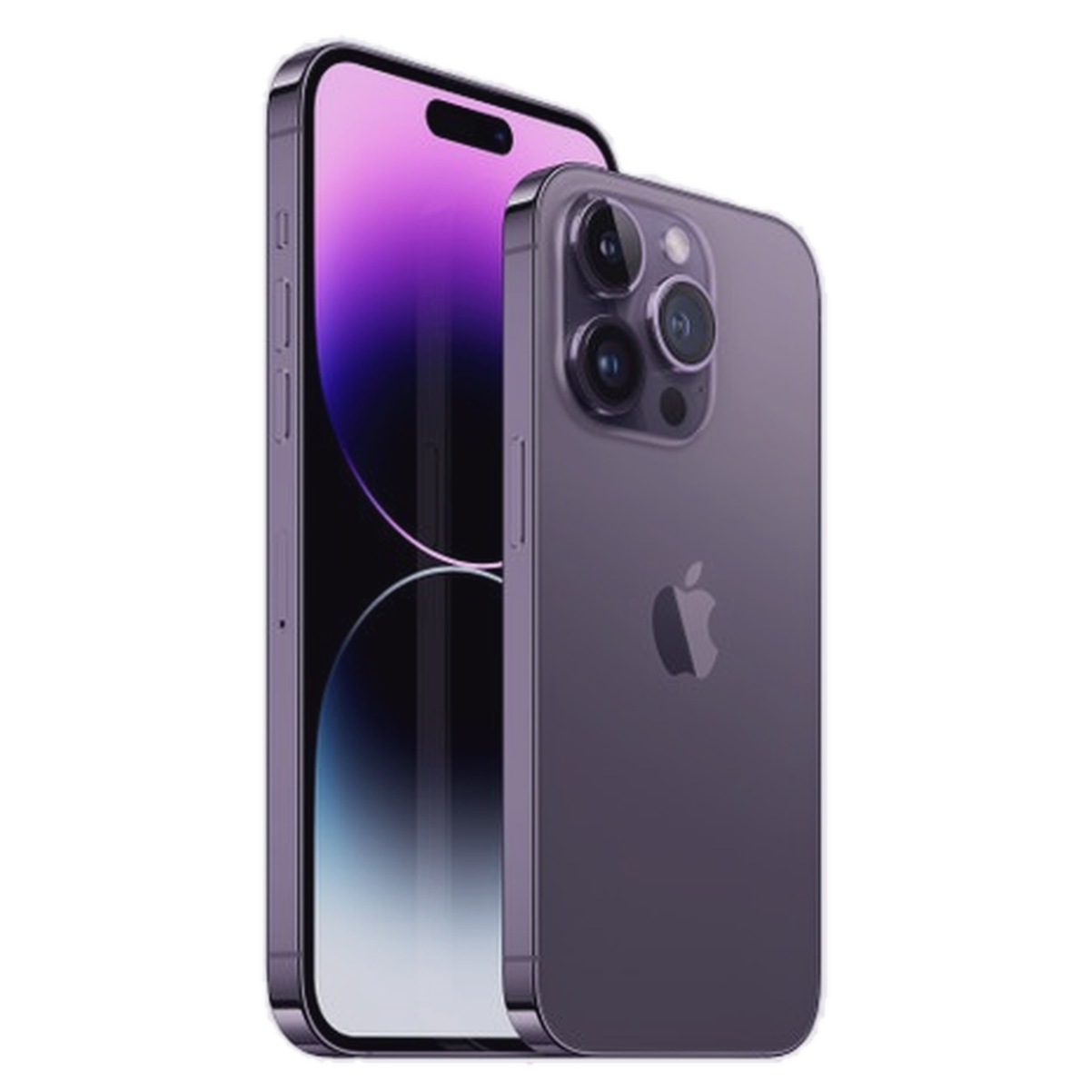 iPhone 14 Pro Dunkellila Studio view